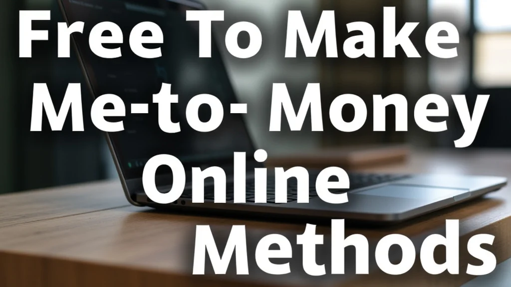 How To Make Money Online Free Methods